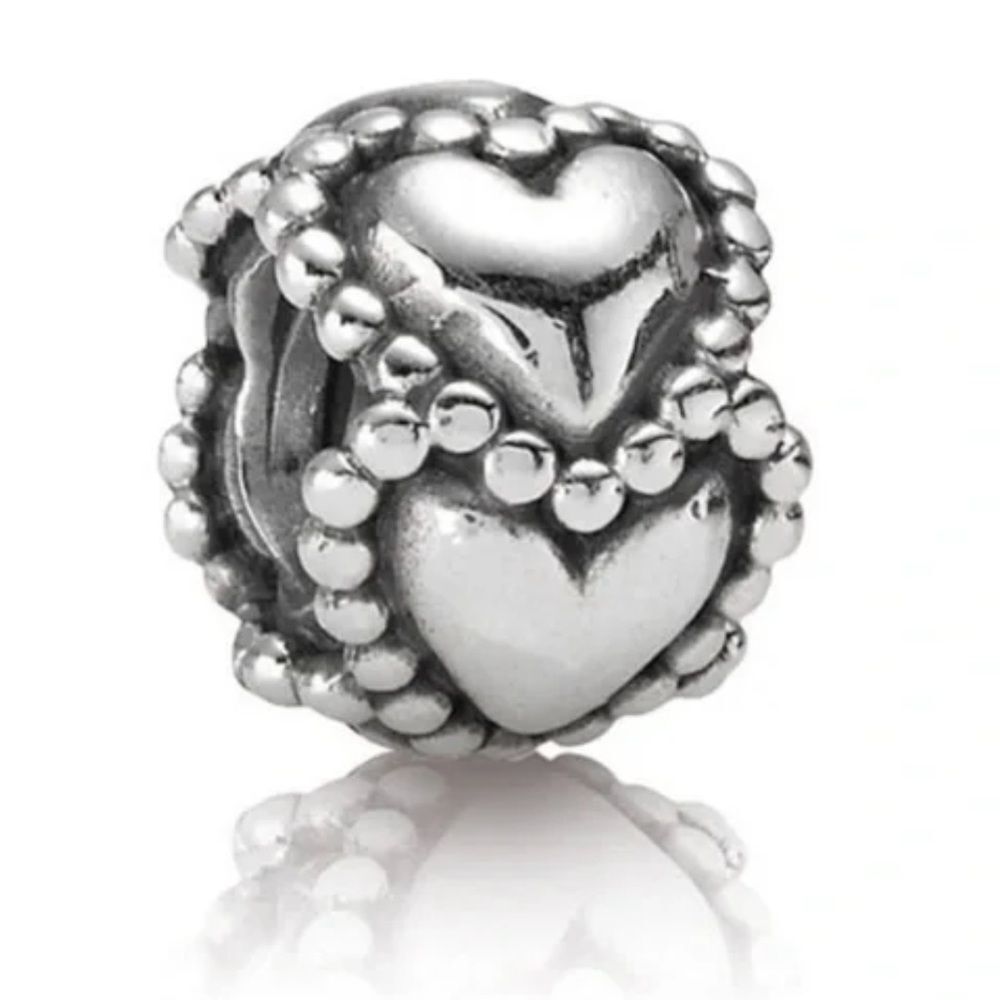 Pandora Everlasting Love Bead Hearts 925 Silver Charm